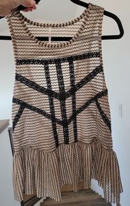 Sleevless sheer peplum top by Free People